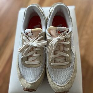 Nike Cream Sneakers with Moccasin Stitching